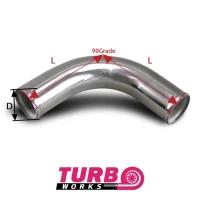Țeavă 90Grade Aluminiu (L:2x15cm) - 80mm